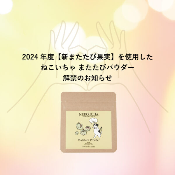 2024年度 ねこいちゃ またたびパウダー解禁のお知らせ