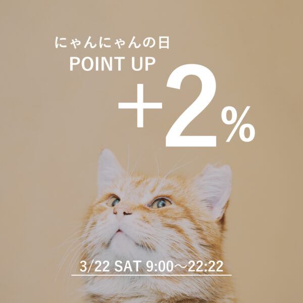 にゃんにゃんの日限定！ポイントアップキャンペーン開催中